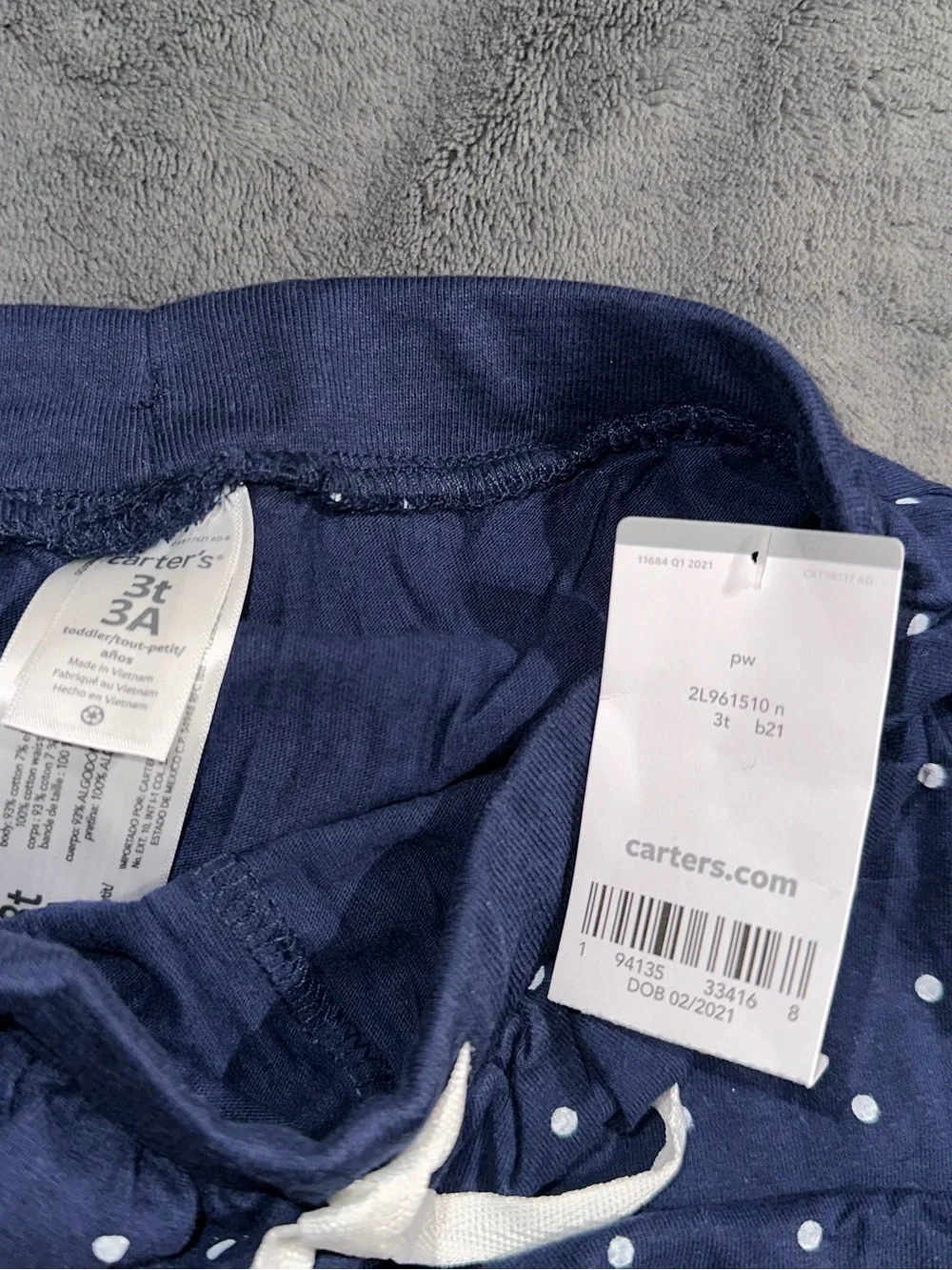 Carter's toddler girl Navy Polka Dot Skirt